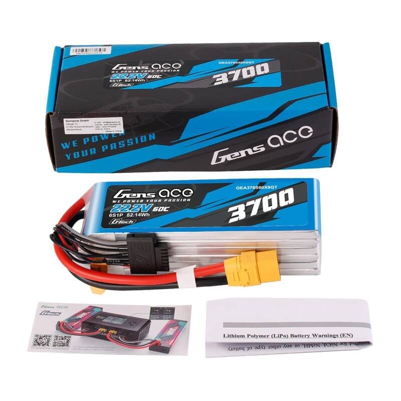 Accumulator Lipo Gens Ace G-Tech 3700mAh 22.2V 60C 6S1P XT90 - Image 5
