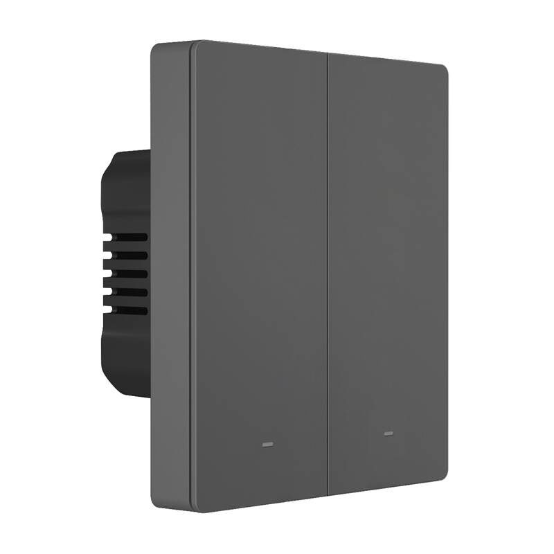 Smart WiFi wall switch SONOFF M5-2C-80 (2-channel, for frame, graphite) - Image 5