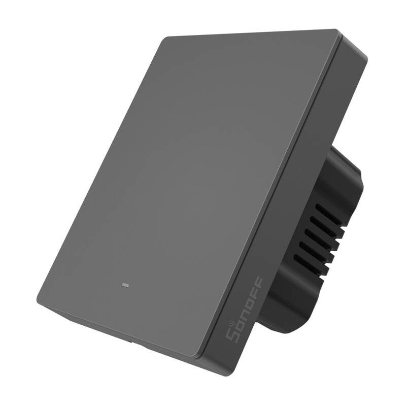 Smart WiFi wall switch SONOFF M5-1C-80 (1-channel, for frame, graphite) - Image 2