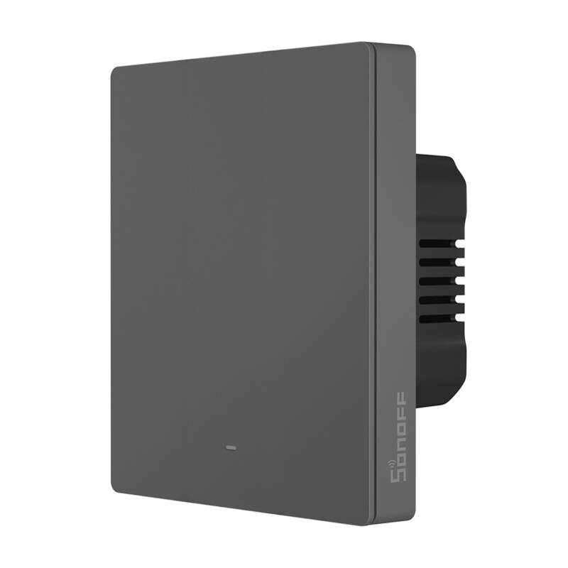 Smart WiFi wall switch SONOFF M5-1C-80 (1-channel, for frame, graphite) - Image 4