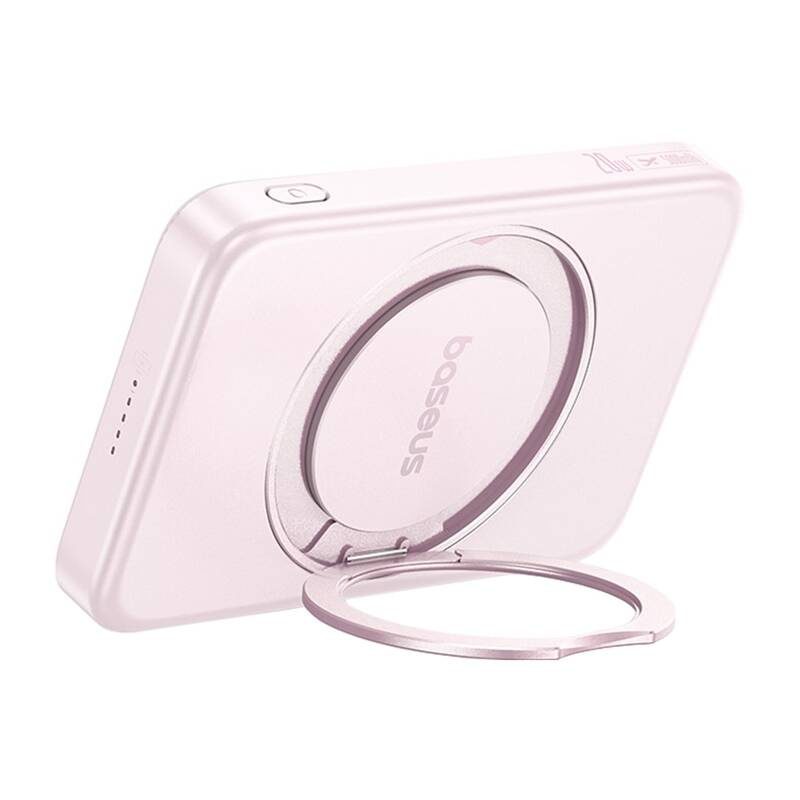 Baseus powerbank with stand PicoGo Qi2 5000mAh 20W (pink) - Image 2