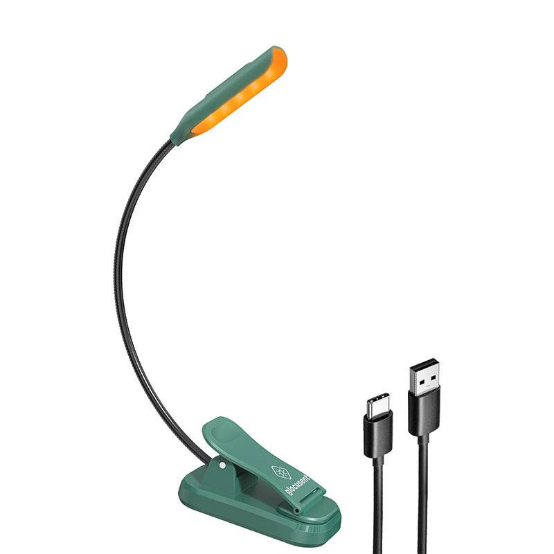 Wireless lamp Glocusent mini GLCSNTBL102G clip-on book light, USB-C Green - Image 2