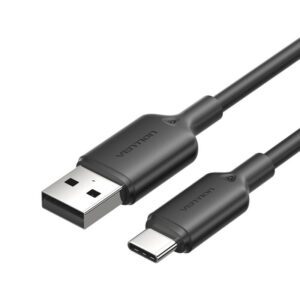 USB 2.0 A to USB-C 3A cable Vention CTQBH 2M (black)