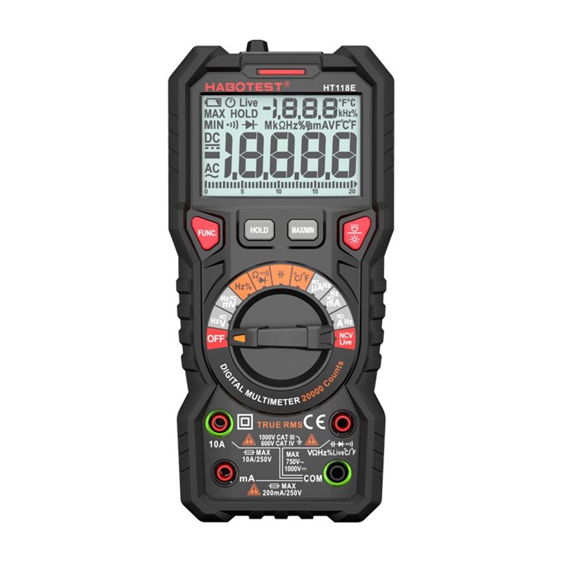 Habotest HT118E Universal Digital Multimeter True RMS NCV - Image 2