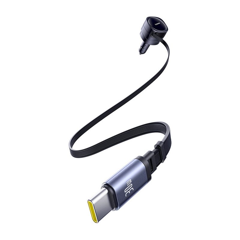 Baseus Enjoyment Max car charger with USB-C+USB-C cables 60W Black - Image 6
