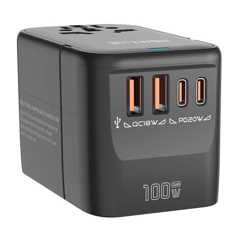 Blitzwolf BW-TA2 5-in-1 Travel Adapter 2xUSB PD + 2xC QC + C GaN 100W - Image 2