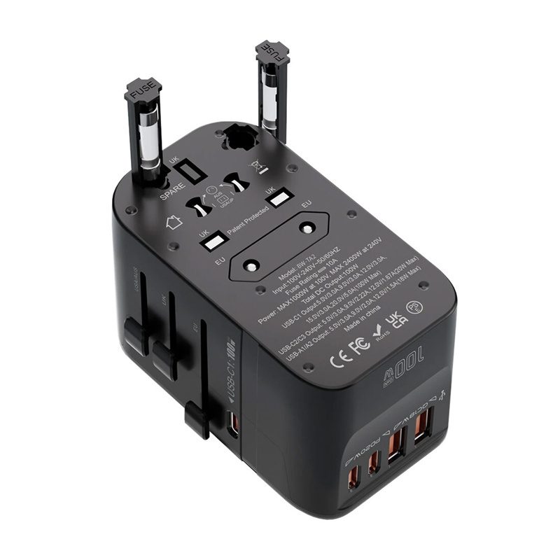 Blitzwolf BW-TA2 5-in-1 Travel Adapter 2xUSB PD + 2xC QC + C GaN 100W - Image 4