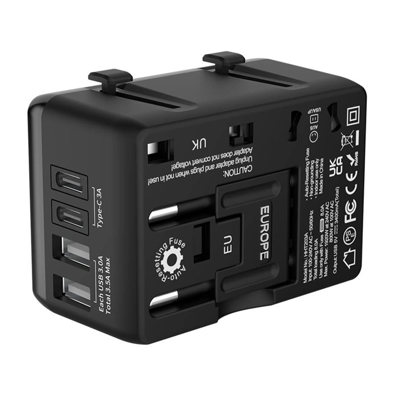 Blitzwolf BW-TA1 4-in-1 Travel Adapter 2xUSB + C + PD 20W - Image 4