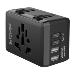 Blitzwolf BW-TA1 4-in-1 Travel Adapter 2xUSB + C + PD 20W