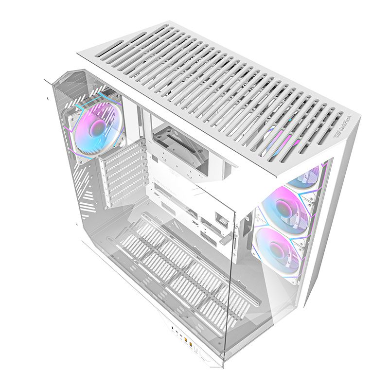 Darkflash DY470 computer case (white) + 4 fans + GPU bracket - Image 3