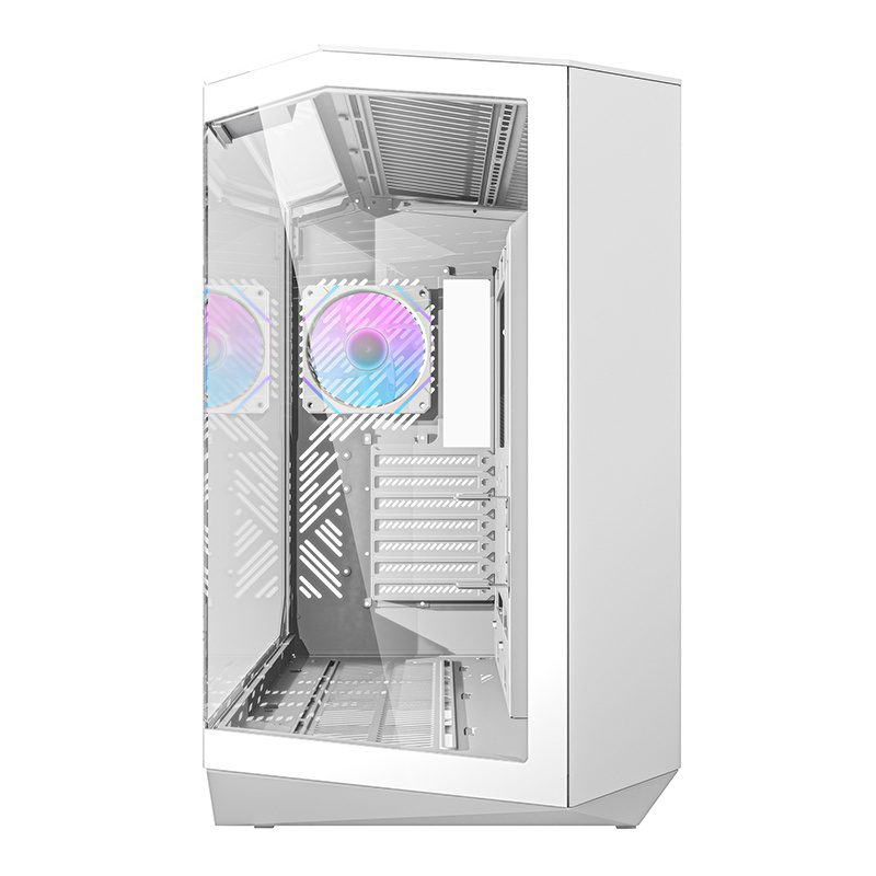 Darkflash DY470 computer case (white) + 4 fans + GPU bracket - Image 4