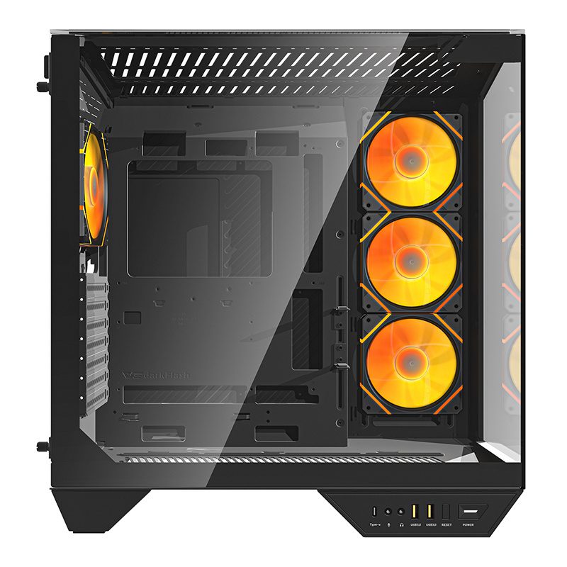 Darkflash DY470 computer case (black) + 4 fans + GPU bracket - Image 2
