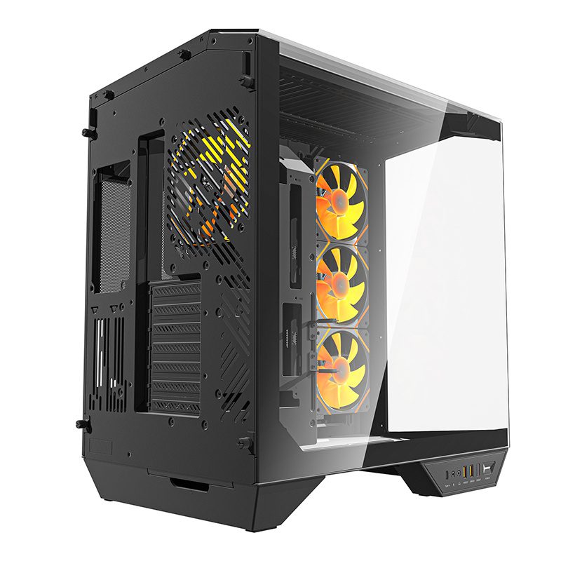 Darkflash DY470 computer case (black) + 4 fans + GPU bracket - Image 3