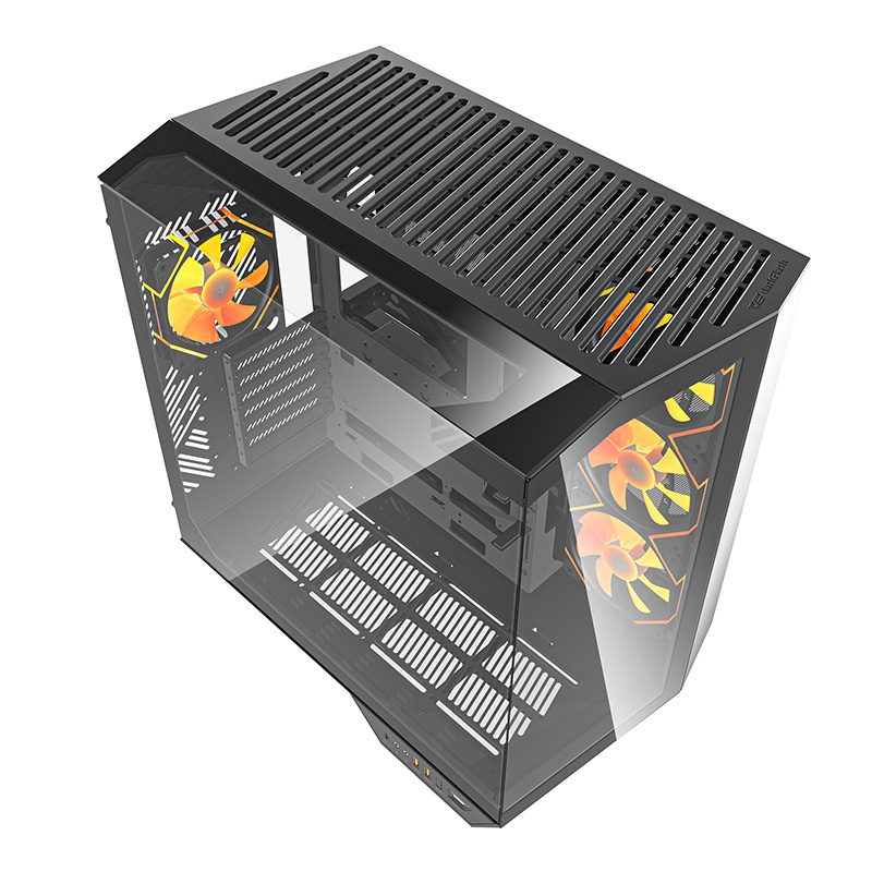 Darkflash DY470 computer case (black) + 4 fans + GPU bracket - Image 4