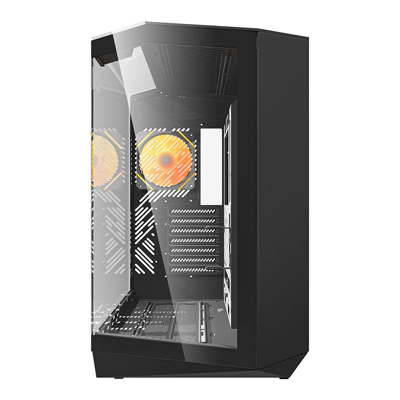Darkflash DY470 computer case (black) + 4 fans + GPU bracket - Image 5