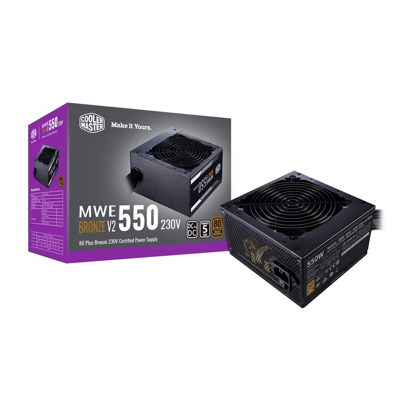 Cooler Master MWE BRONZE V2 230V 550W Power Supply Unit - Image 2
