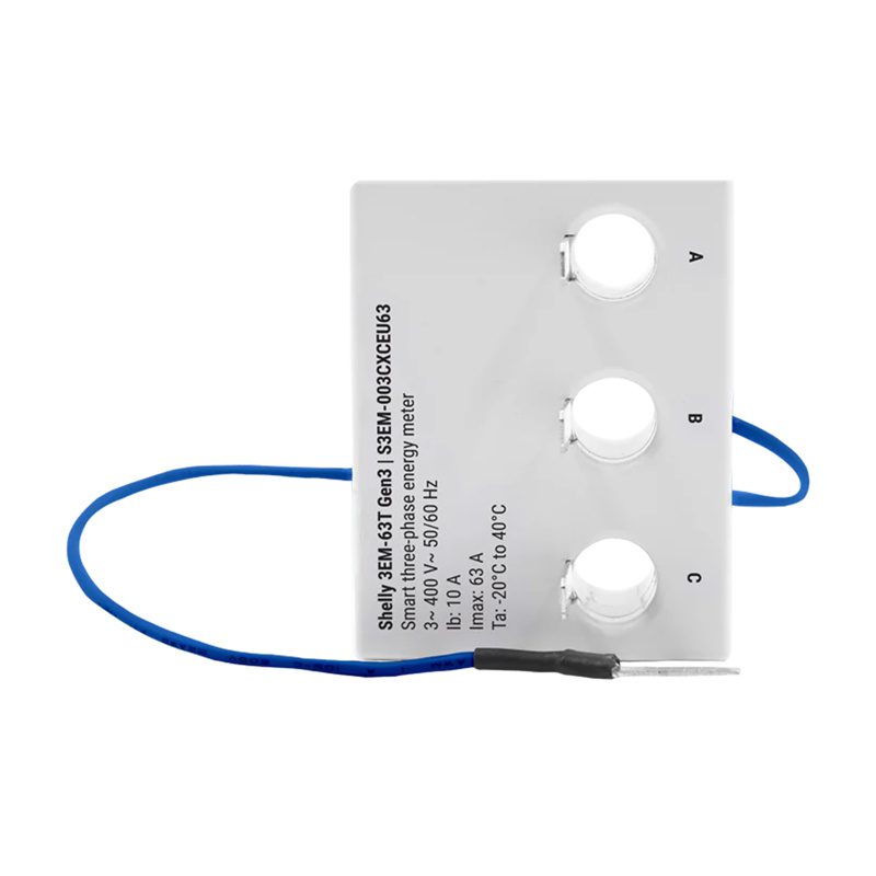 Shelly 3EM-63T Gen3 1/3-channel WiFi energy meter (flat terminal) - Image 2