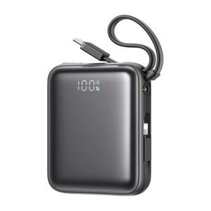 Joyroom Mini PowerBank JR-PBF27 22.5W with dual cable 10000mAh (black)