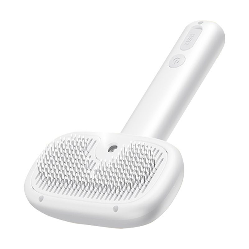 Rojeco hair grooming brush with steam function (white)