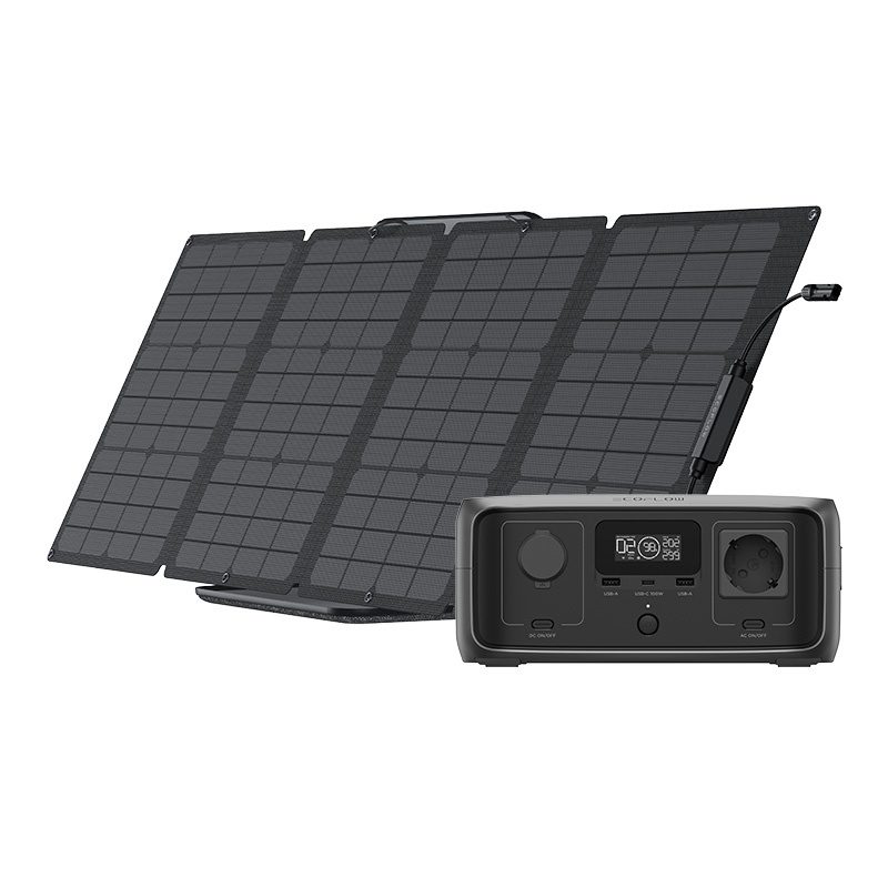 Set: EcoFlow River 3 power station + 110W photovoltaic panel.
