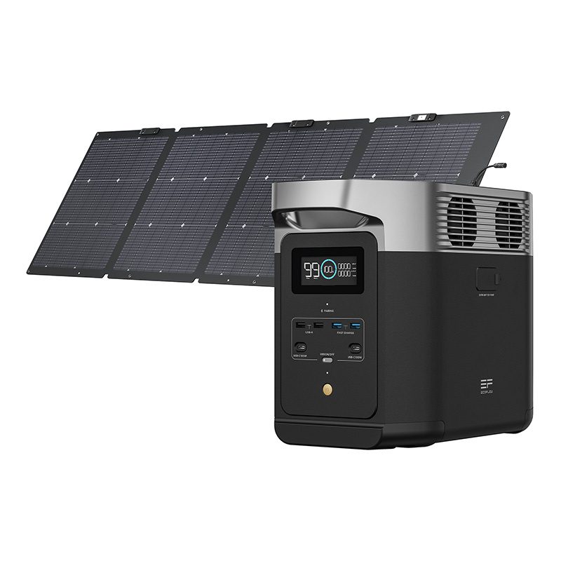 Set: EcoFlow Delta 2 power station + 220W photovoltaic panel. - Image 2