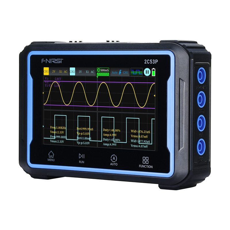 Portable 3-in-1 FNIRSI 2C53P 4.3" touchscreen oscilloscope - Image 2