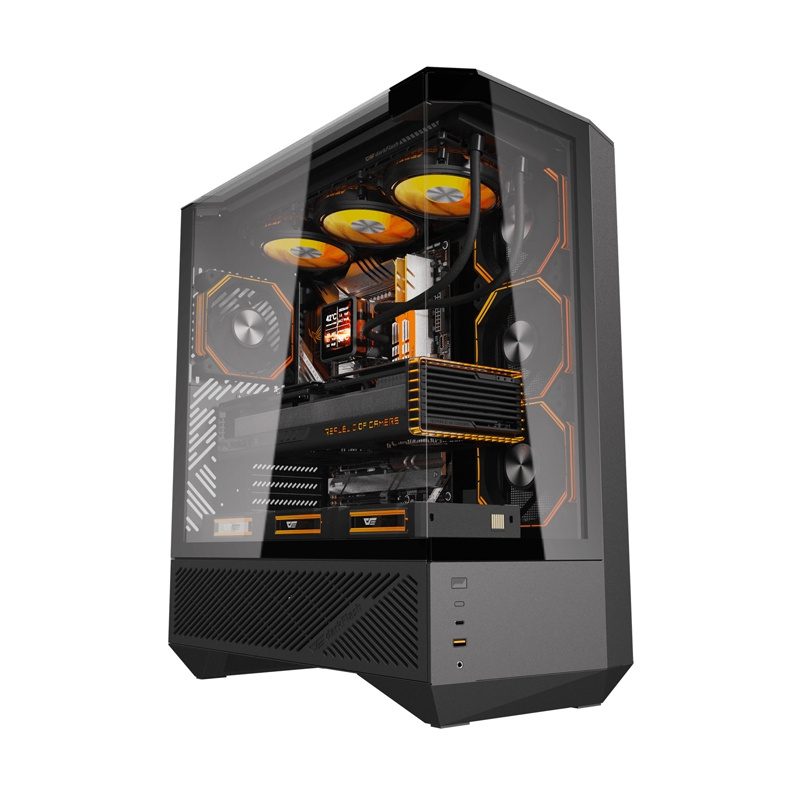 Darkflash DY460 computer case (Black) + 4 ARGB fans - Image 2