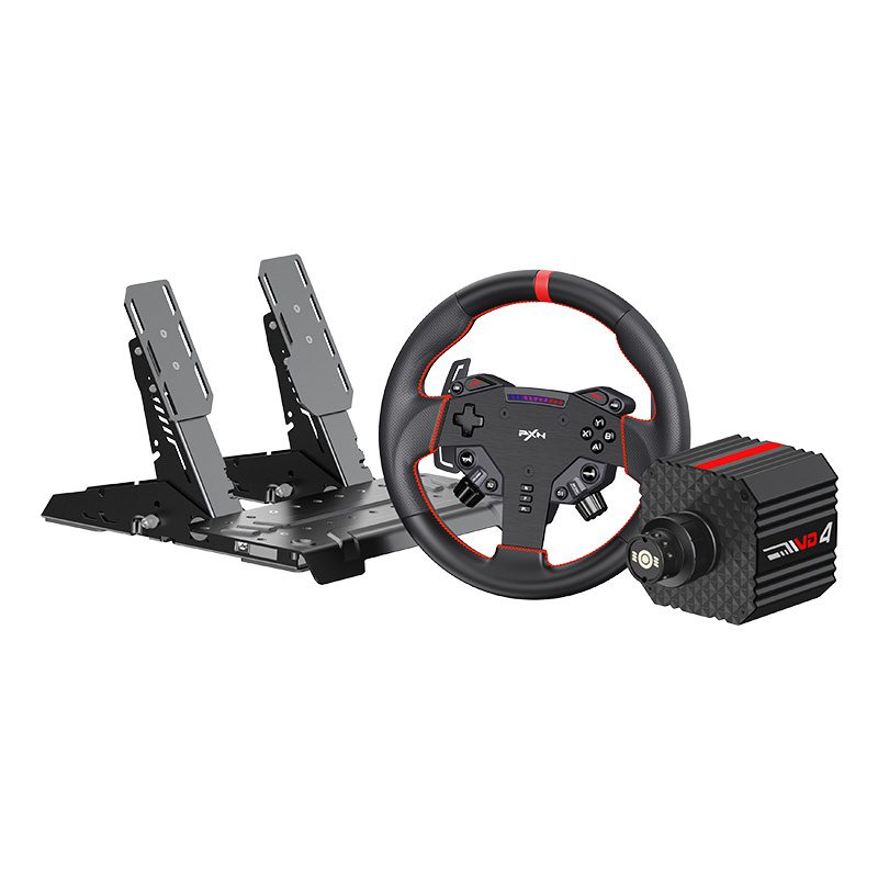 PXN VD4 Bundle F gaming set - VD4 base + WAS steering wheel + pedals (PC)