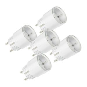 Set of 5 Shelly Plug S MTR Gen3 12A smart outlets (white)