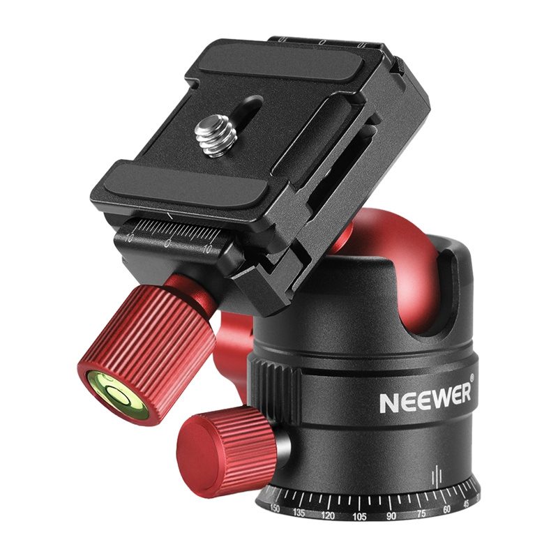 Neewer metal ball head for tripod 28MM Red - Image 3